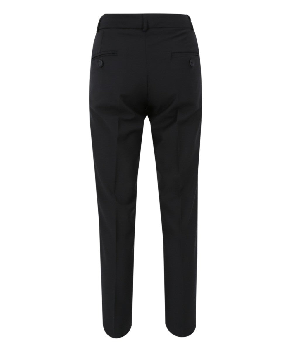 Boys Slim Fit Black Formal Trousers - Black