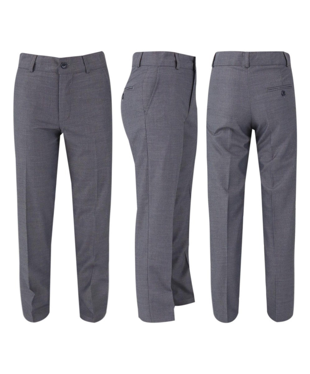 Costume de Smoking à Passepoil Gris Slim Fit pour Garçons - Gris