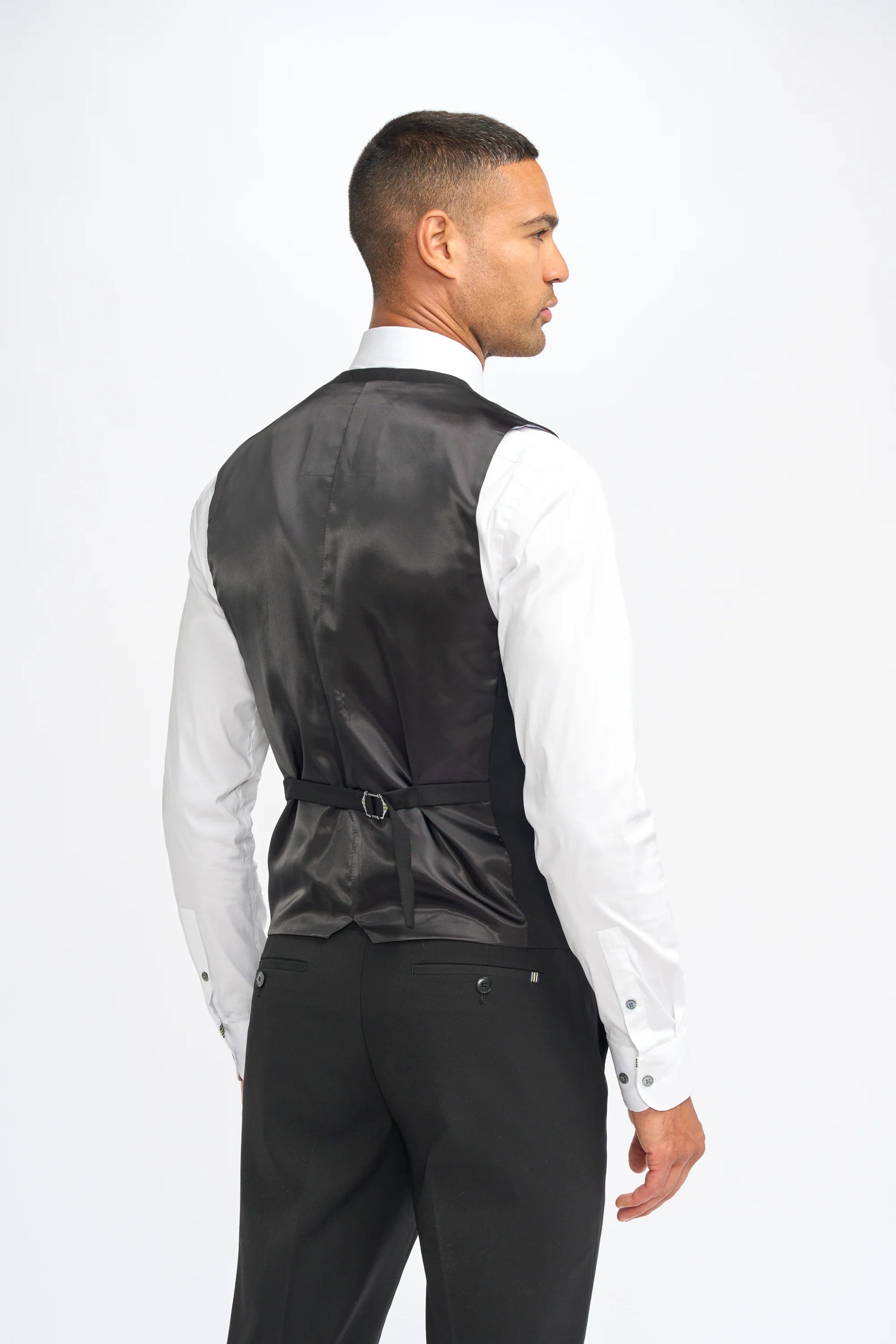 Premium Slim Fit Men's Waistcoat – MALIBU - Black