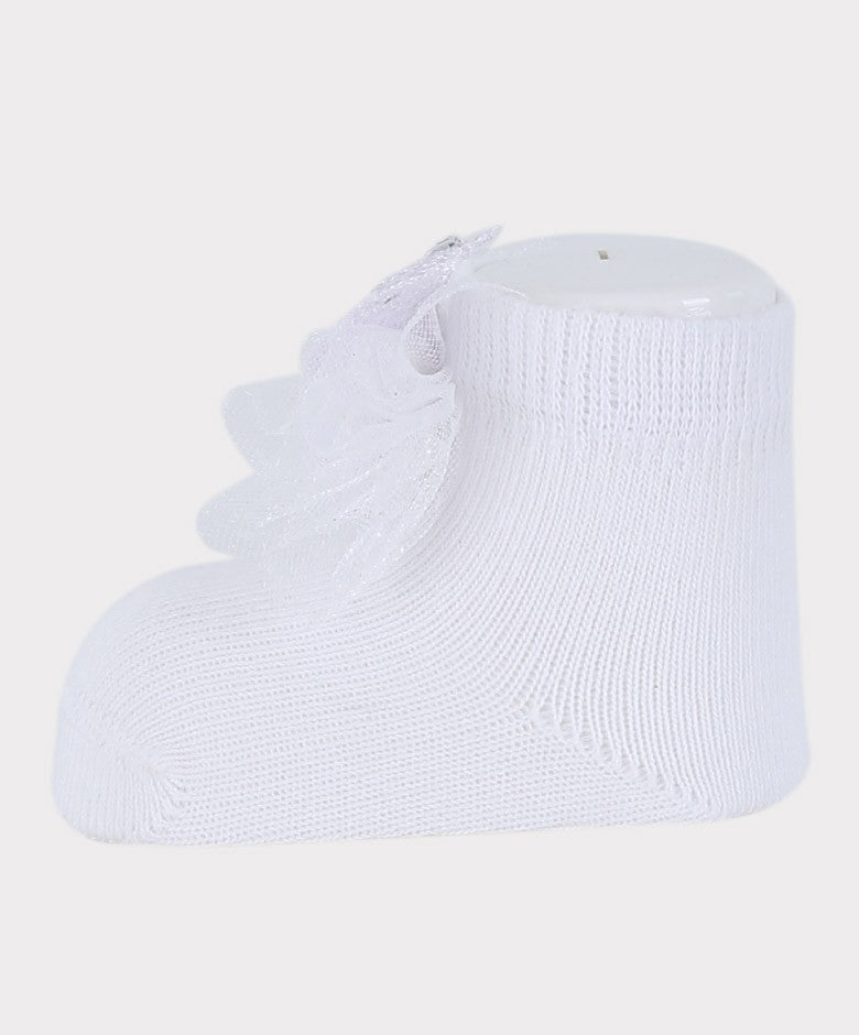 Baby Mädchen Stirnband und Socken-Set - Weiß