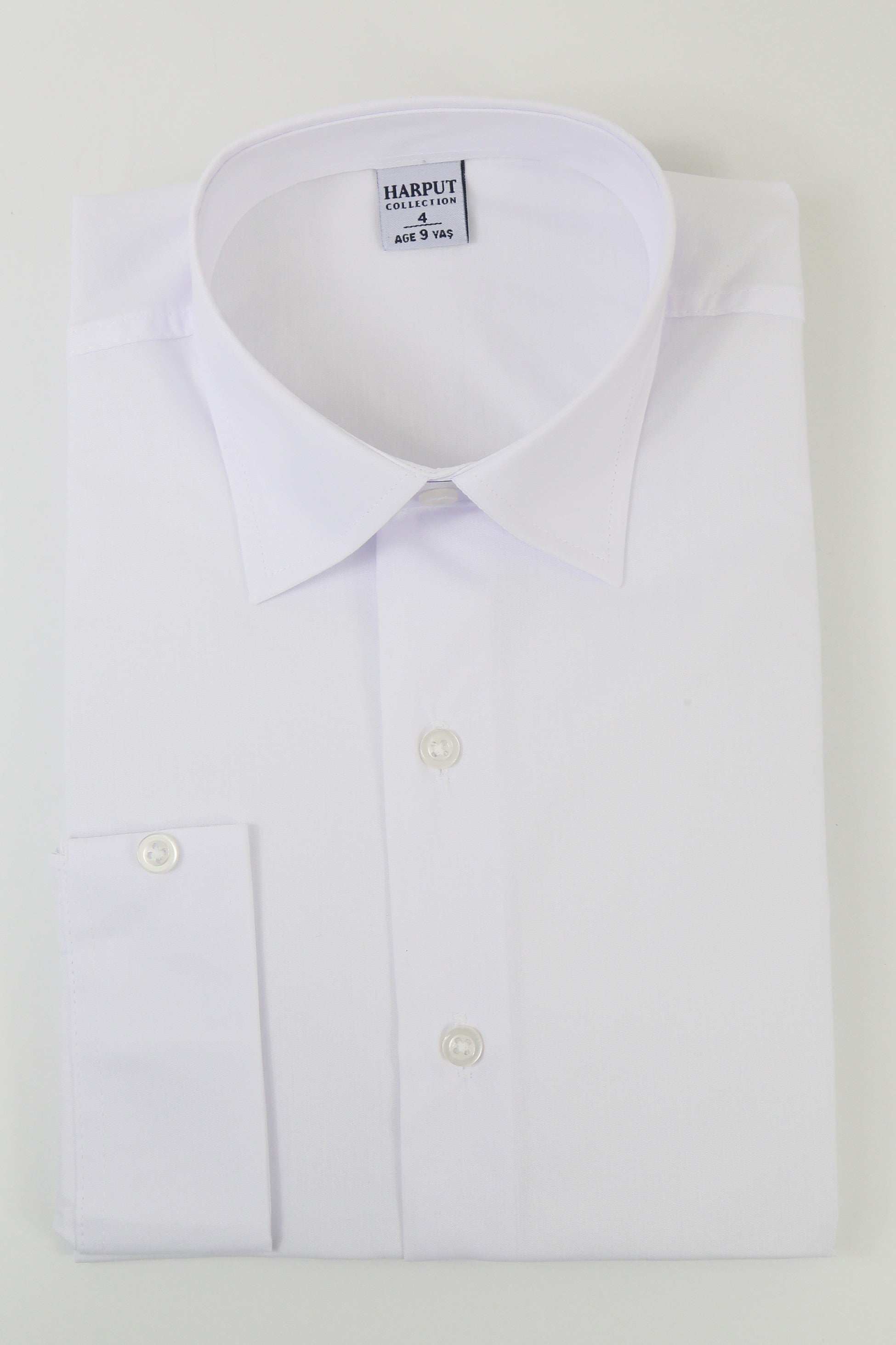 Chemise à col classique pour garçons - Harput - Blanc