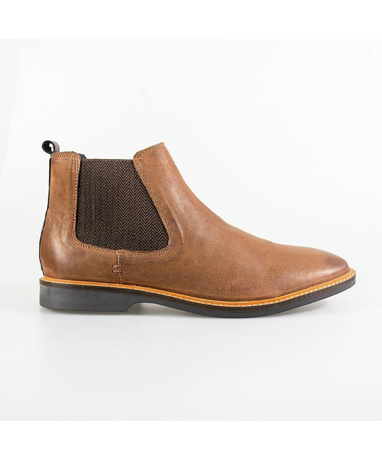 Herren Wildleder Niedrige Slip-On Chelsea Boots - ARIZONA - Hellbraun