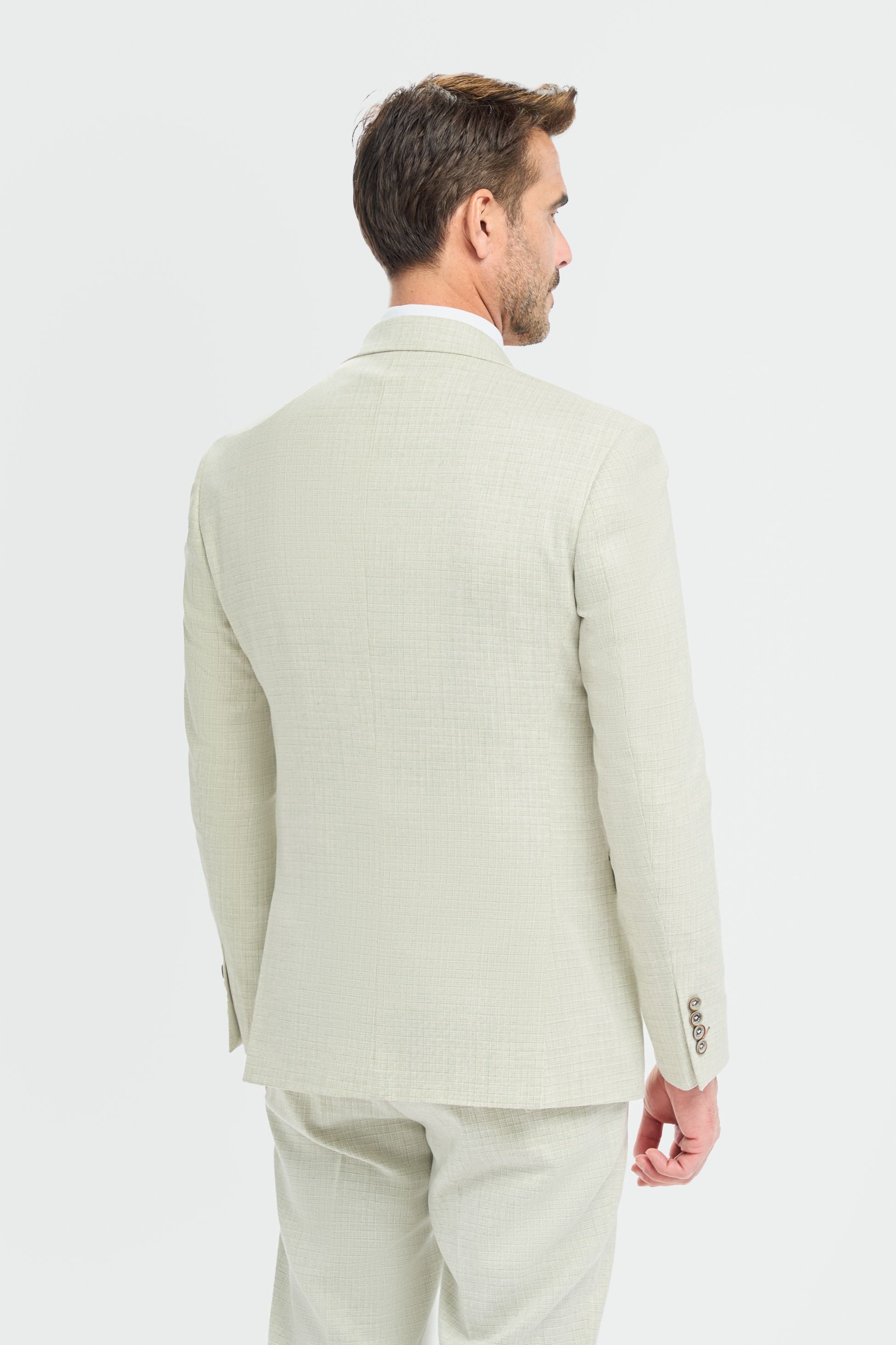 Veste de costume formelle ajustée en tissu texturé - Tropez - Vert Sauge