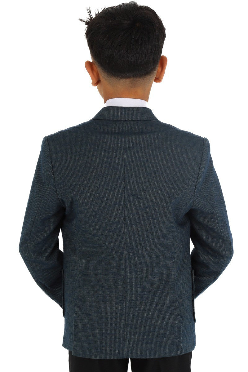 Jungen Baumwollmischung Slim Fit Formeller Köper Blazer - Khakigrün