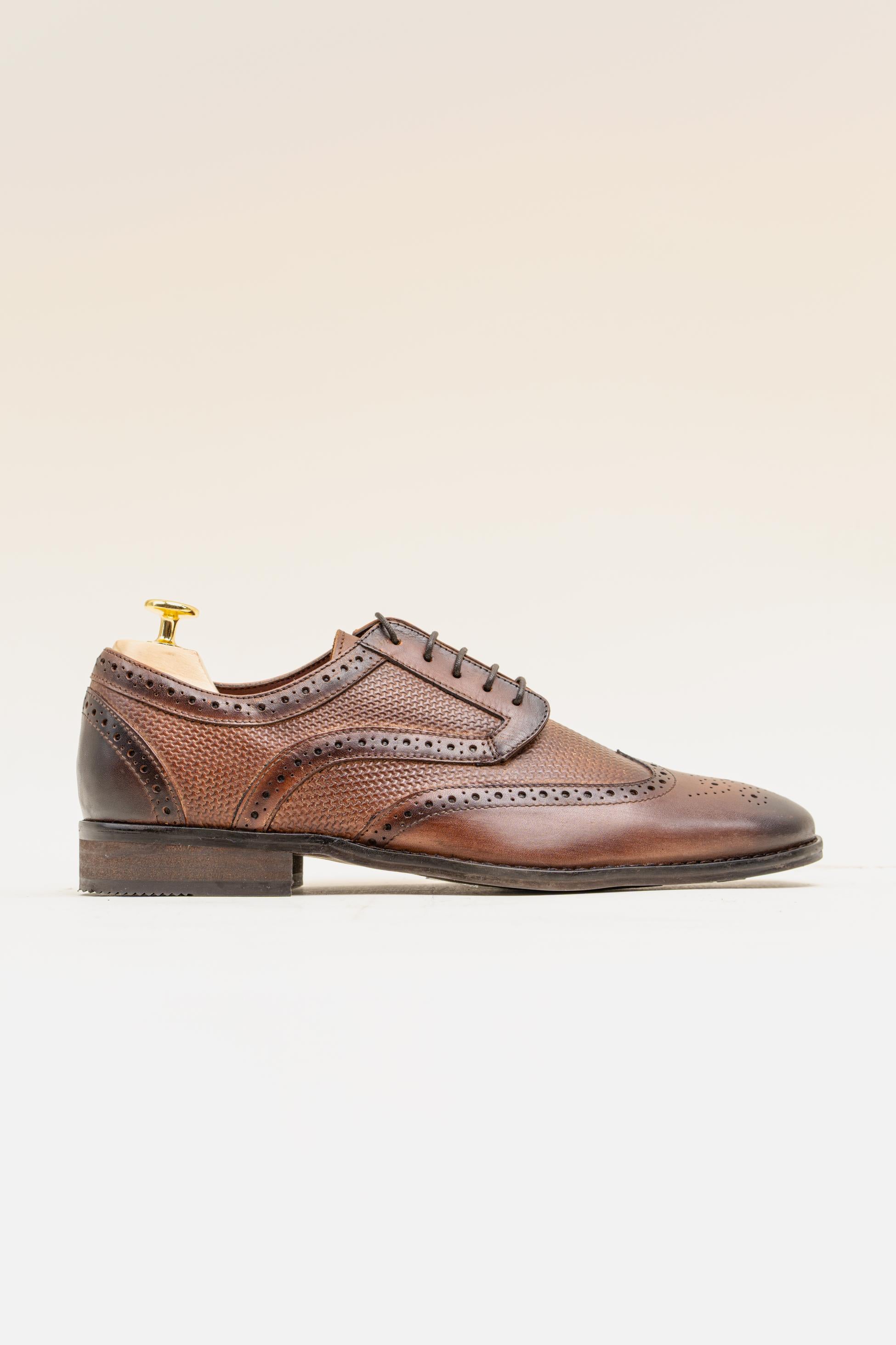 Chaussures Richelieu en Cuir Véritable pour Homme - ORLEANS - Brun