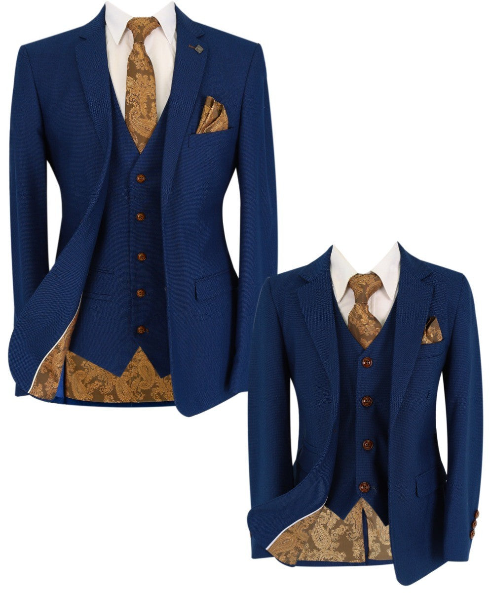 Costume Bleu Tailored Fit pour Garçons - MAYFAIR - Bleu Royal