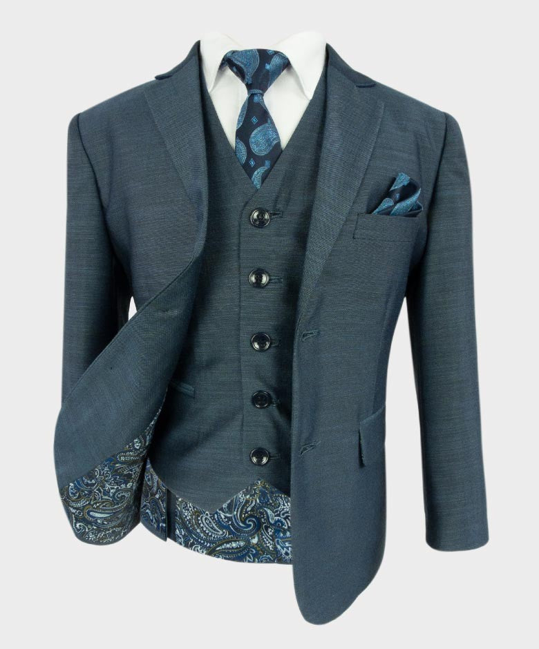 Ensemble de Costume Tailored Fit pour Garçons - HENRY Bleu - Bleu Foncé