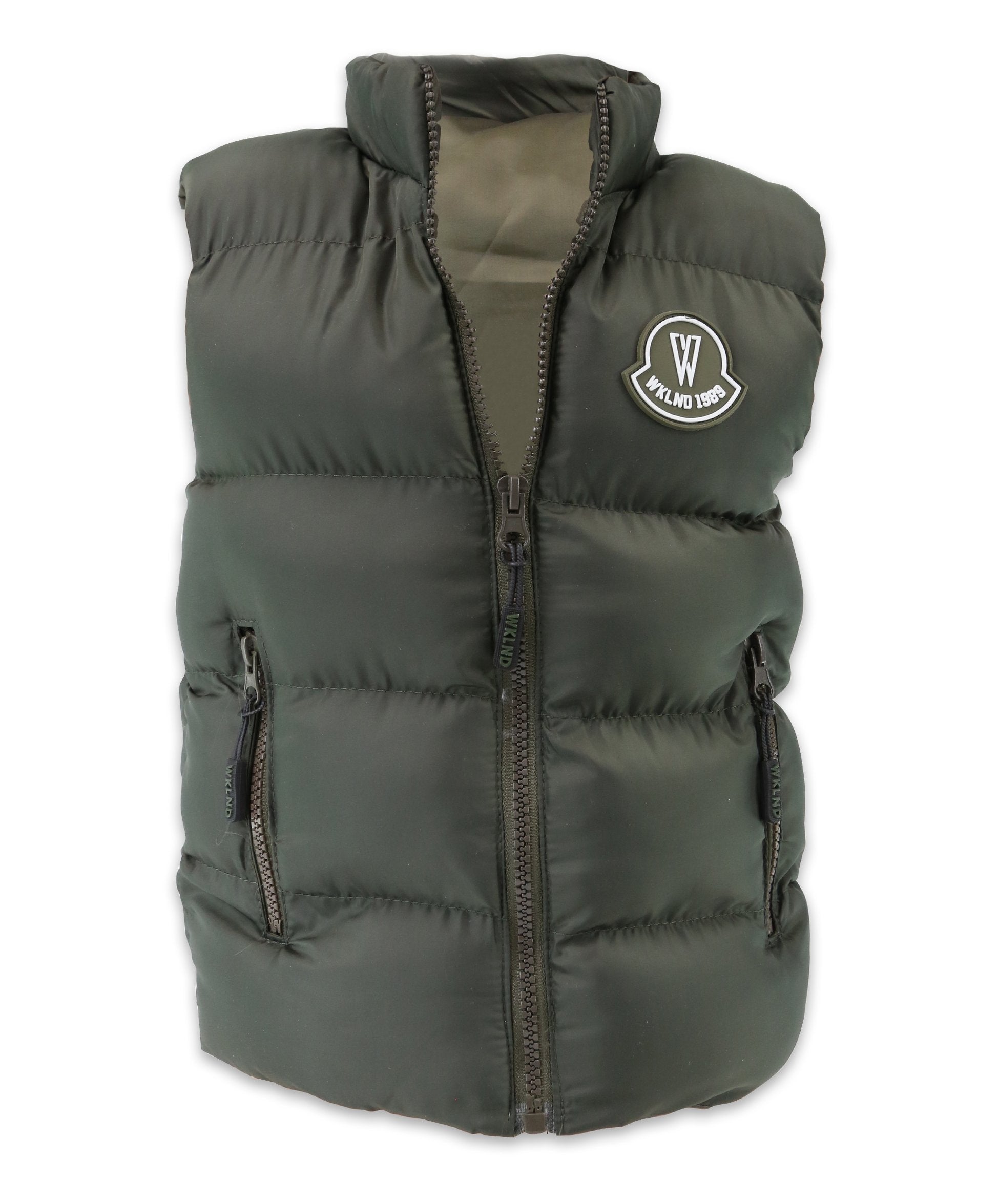 Gilet Matelassé sans Manches pour Enfants - Vert Olive