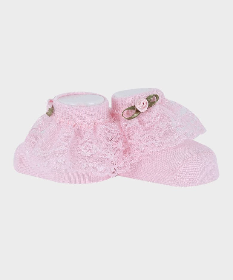 Baby Mädchen Stirnband und Socken-Set - Pink