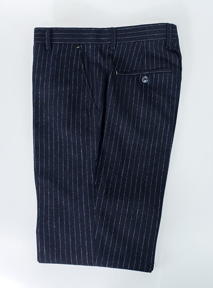 Pantalon à Rayures Slim Fit pour Hommes - LOPEZ - Bleu Marine