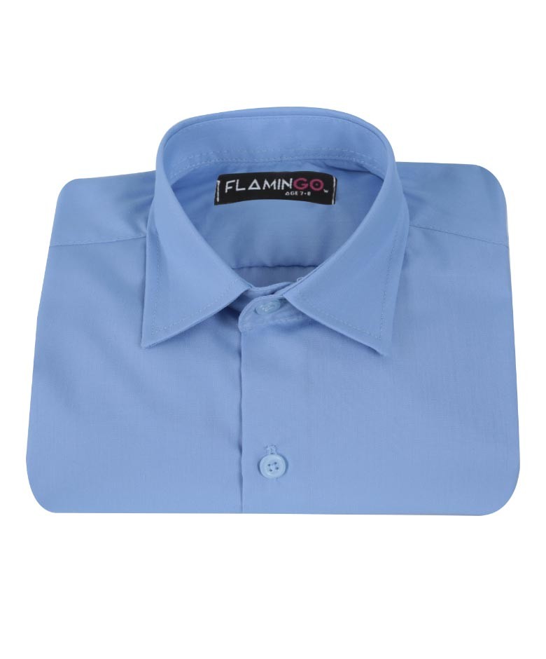 Chemise Formelle en Coton pour Garçons - Bleu Ciel