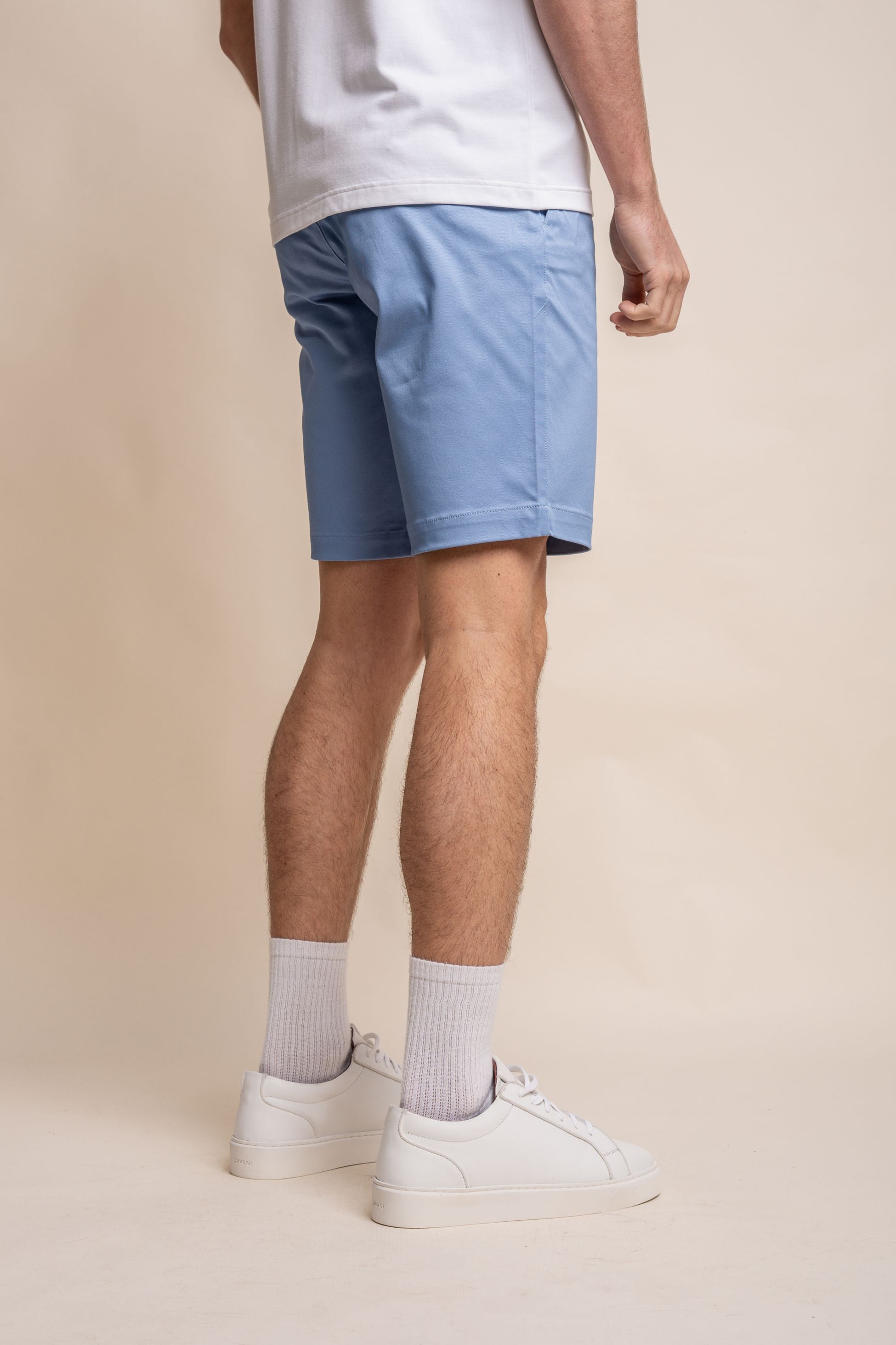 Men's Cotton Casual Chino Shorts - DAKOTA - Blue