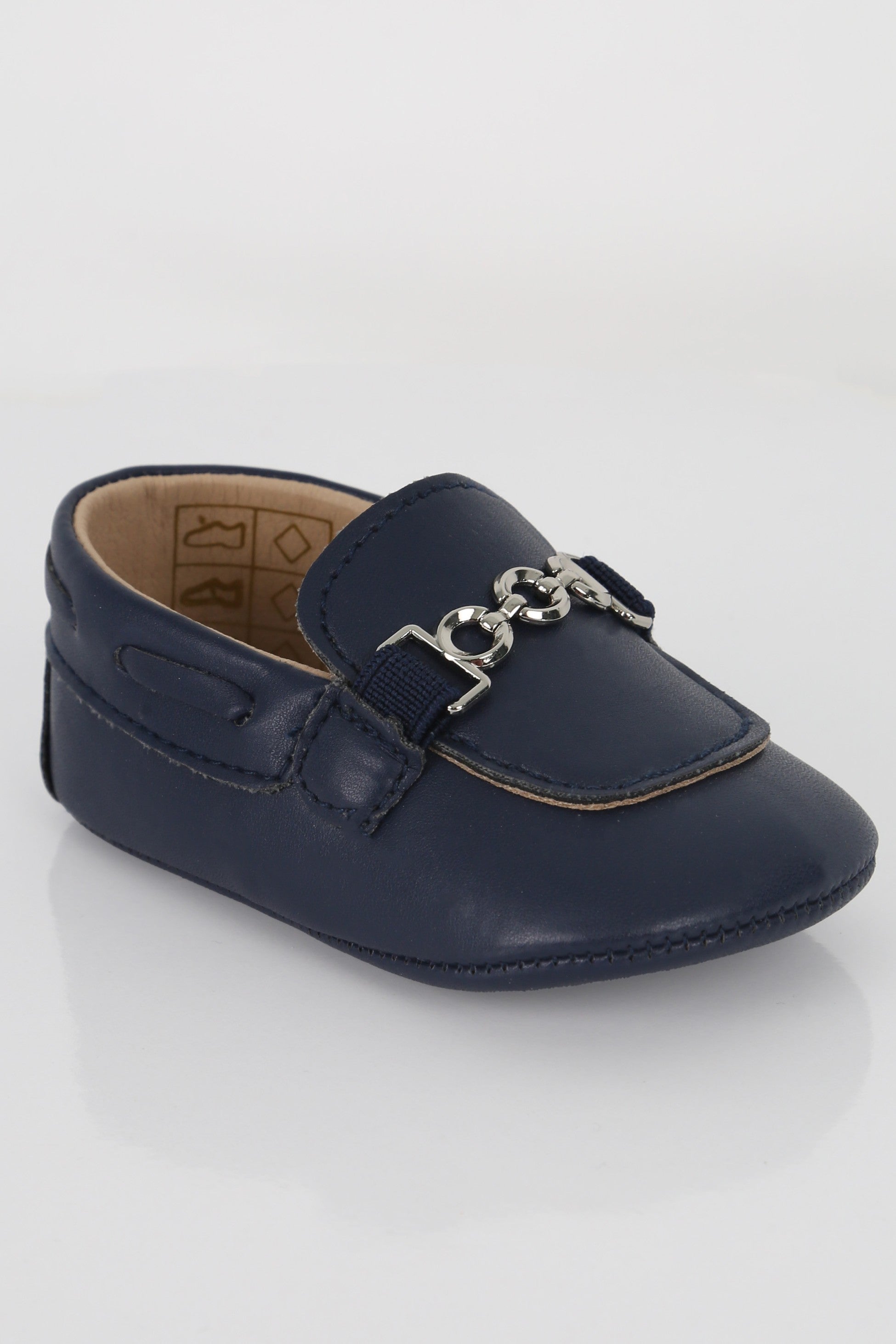 Baby Jungen Vorläufer Loafers mit Metallcharm - ALDOLFO - Navyblau