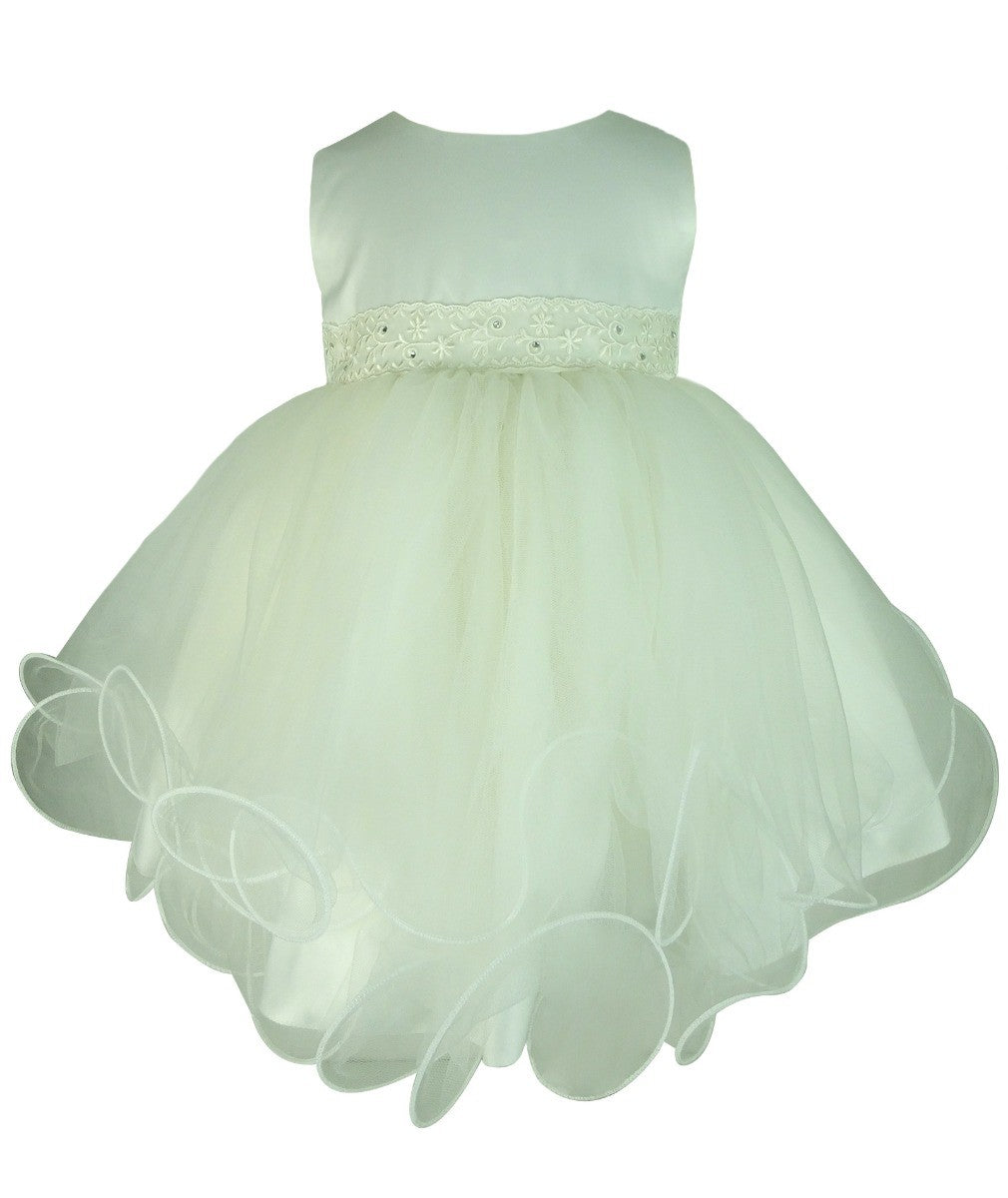 Robe de Baptême Mariée avec Boléro Papillon pour Filles - Ivoire