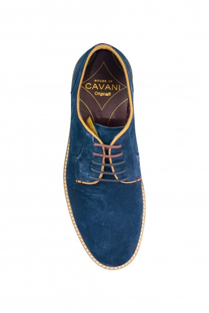 Chaussures Derby à lacets pour hommes - GOBI - Bleu Marine