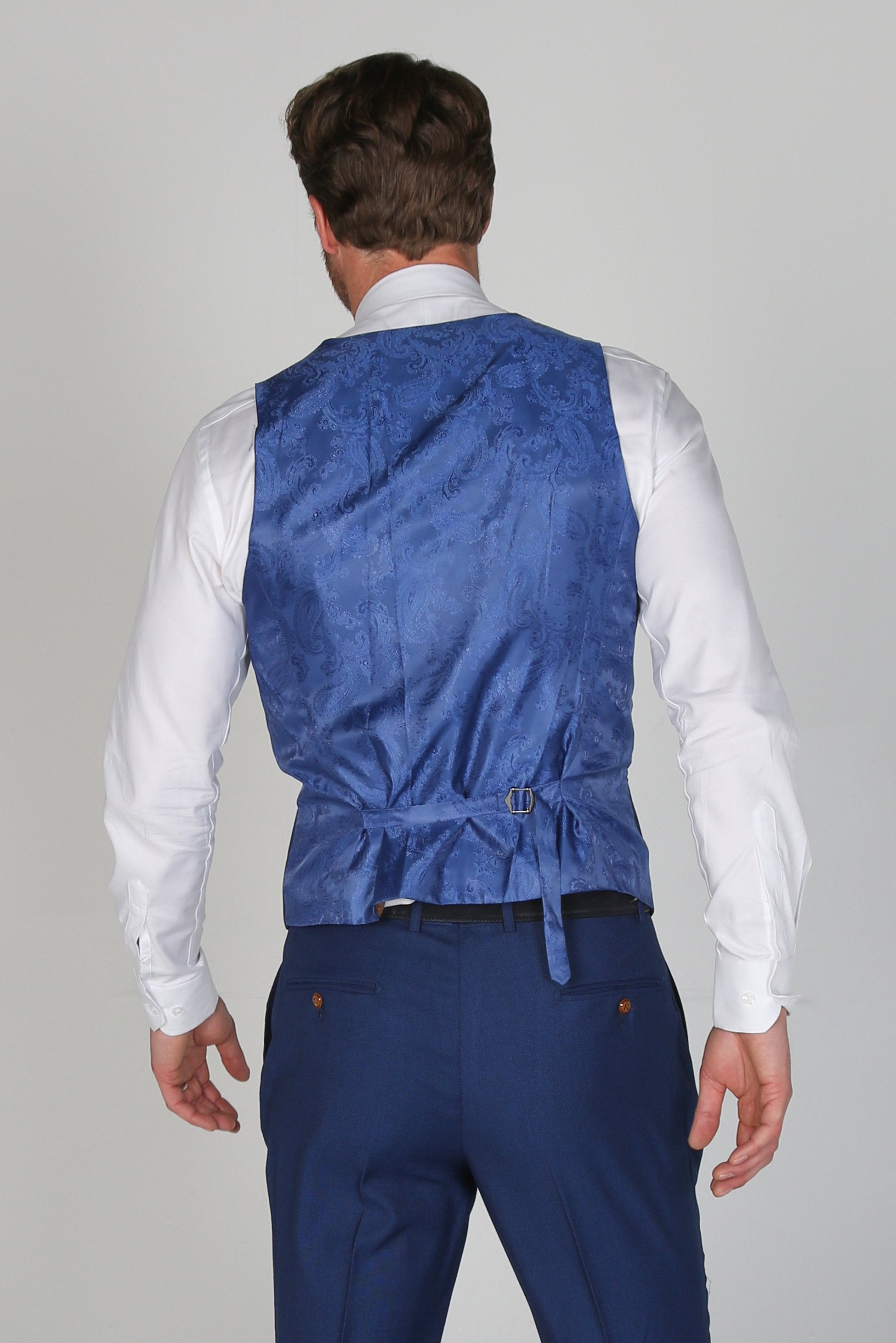 Gilet Simple Boutonnage Tailleur pour Homme - MAYFAIR - Bleu