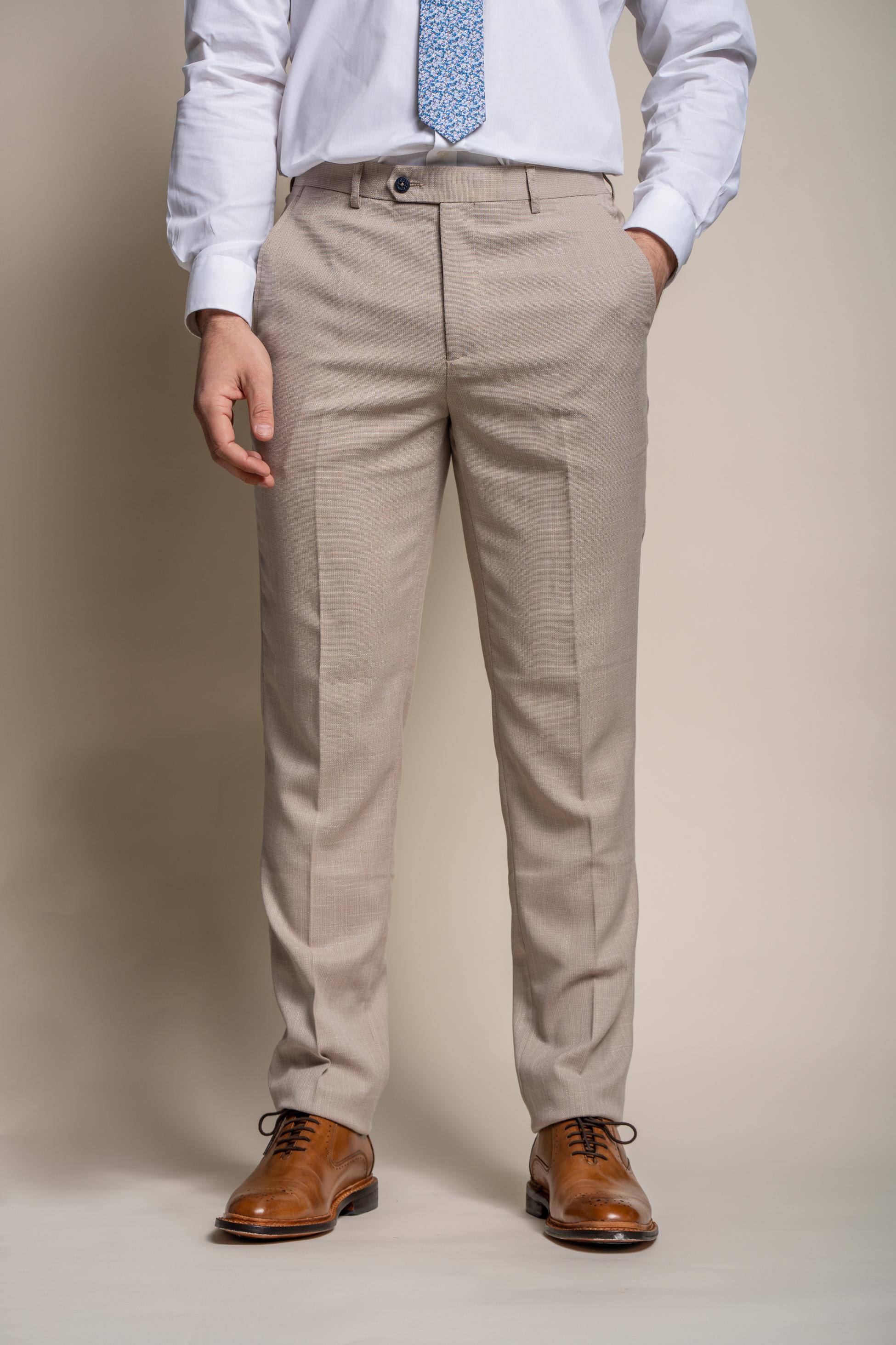 Pantalon formel ajusté pour hommes - MIAMI - Beige