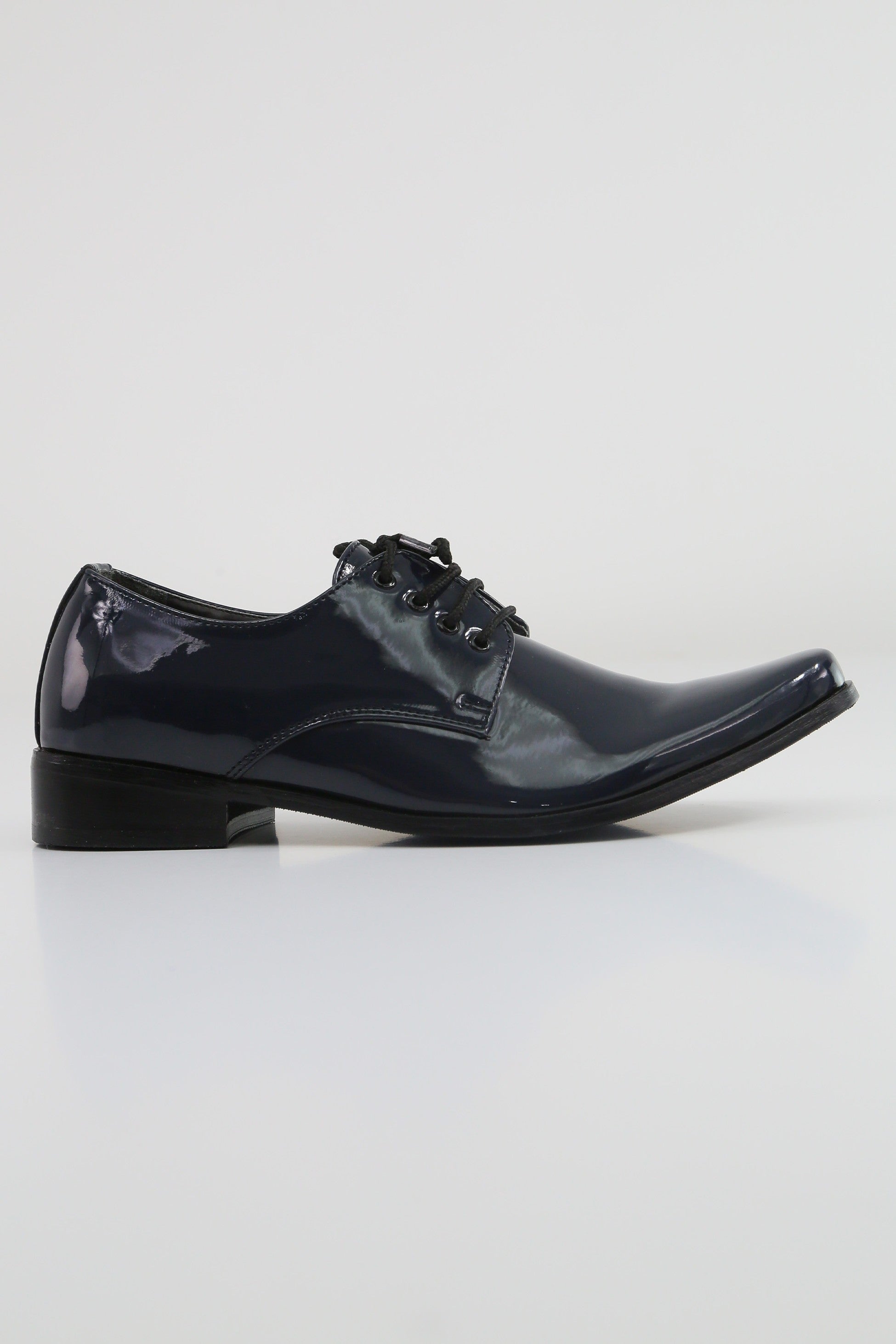 Chaussures Derby en cuir verni pour garçons - GEORGE - Marine