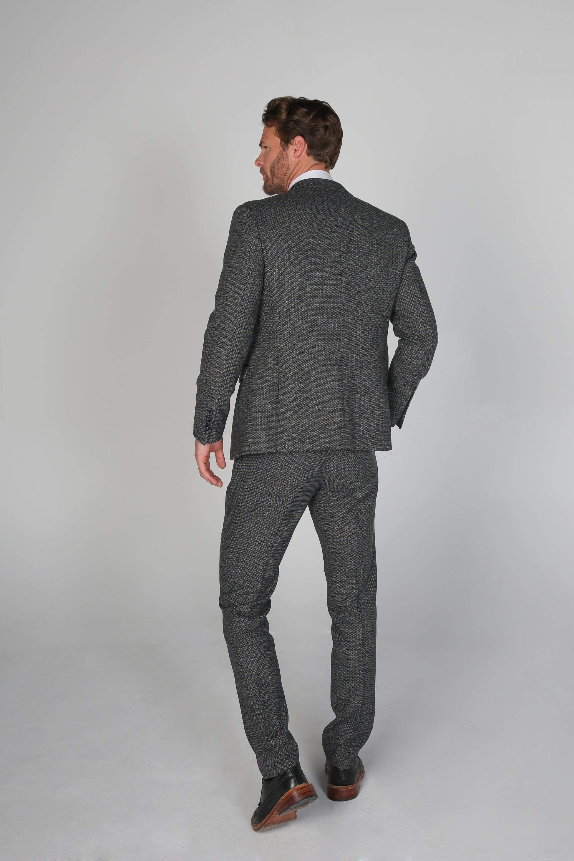 Costume Formel Style Tweed Tailored Fit pour Homme - RALPH - Gris