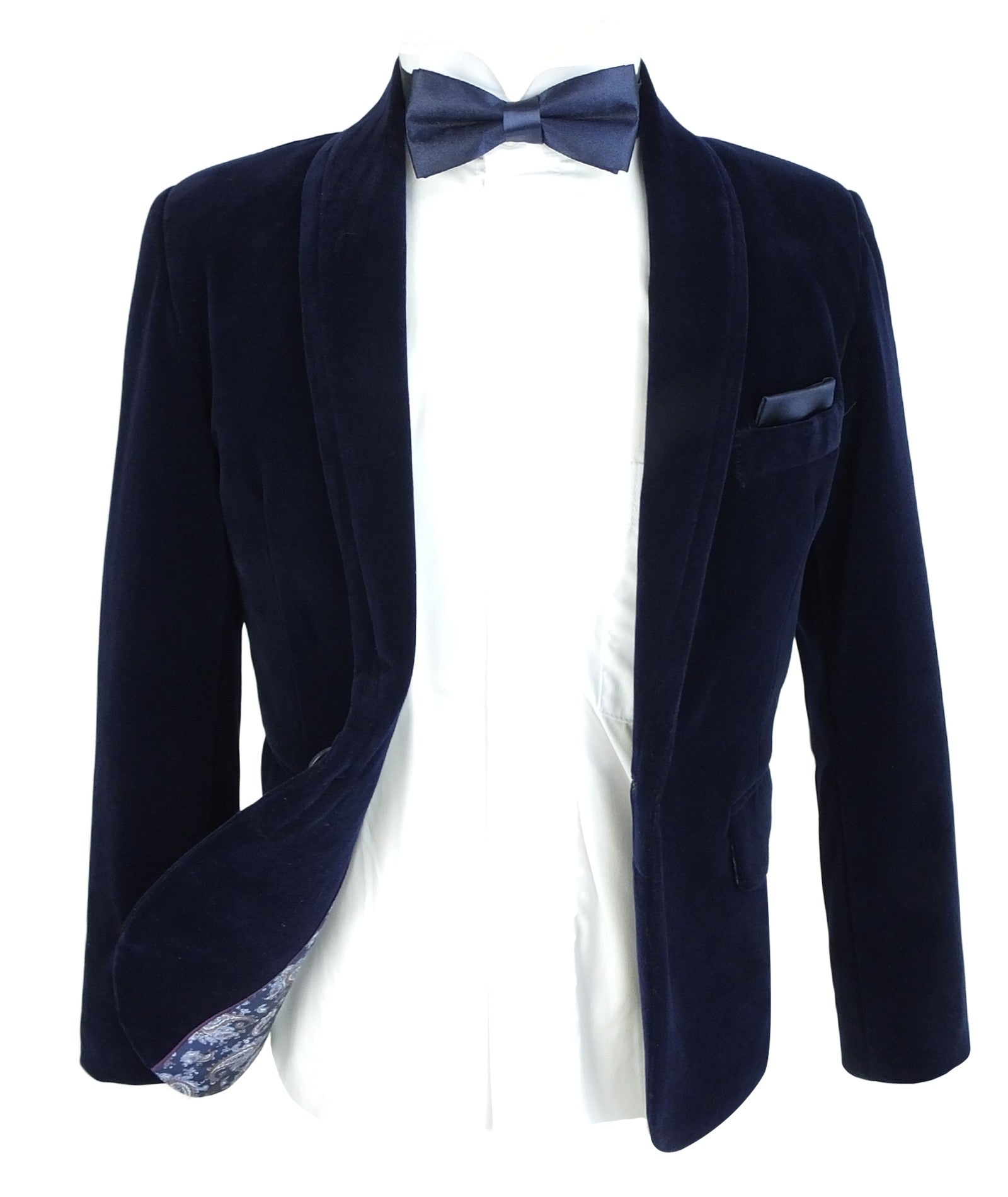 Boys Formal Velvet Blazer Jacket - Black