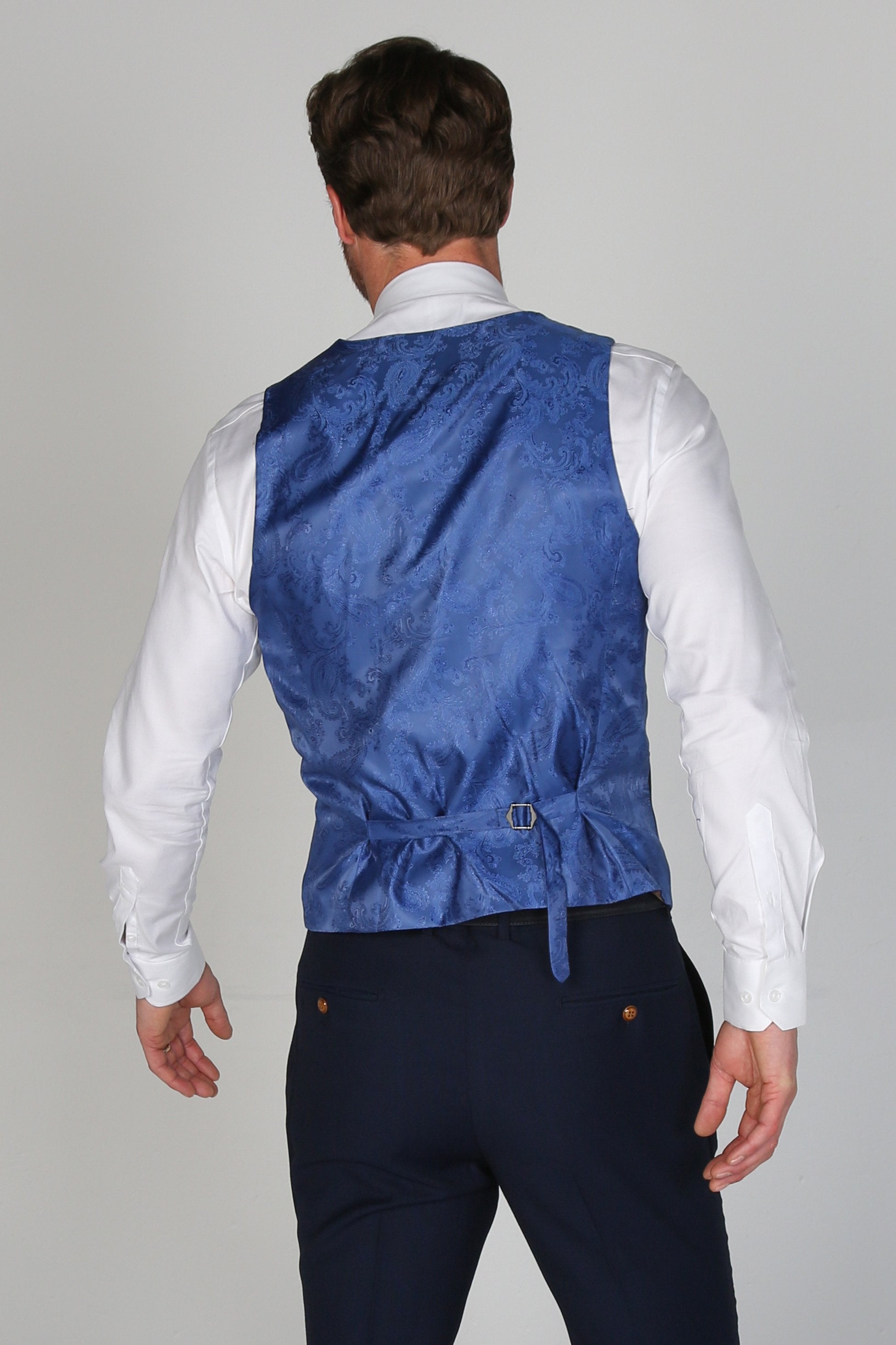 Gilet Simple Boutonnage Tailleur pour Homme - MAYFAIR - Bleu Marine