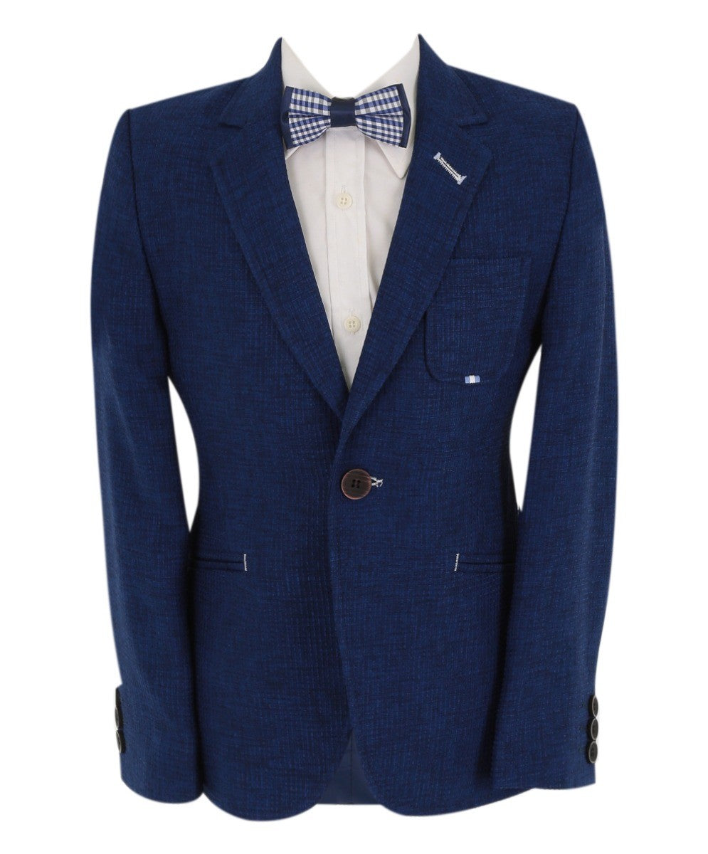 Blazer Formel en Tissu Twill Slim Fit pour Garçons - TERRY - Bleu Marine