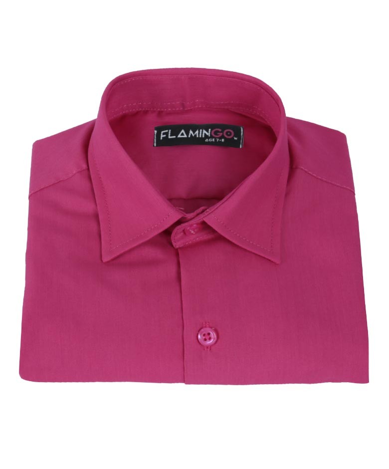 Chemise Formelle en Coton pour Garçons - Fuchsia