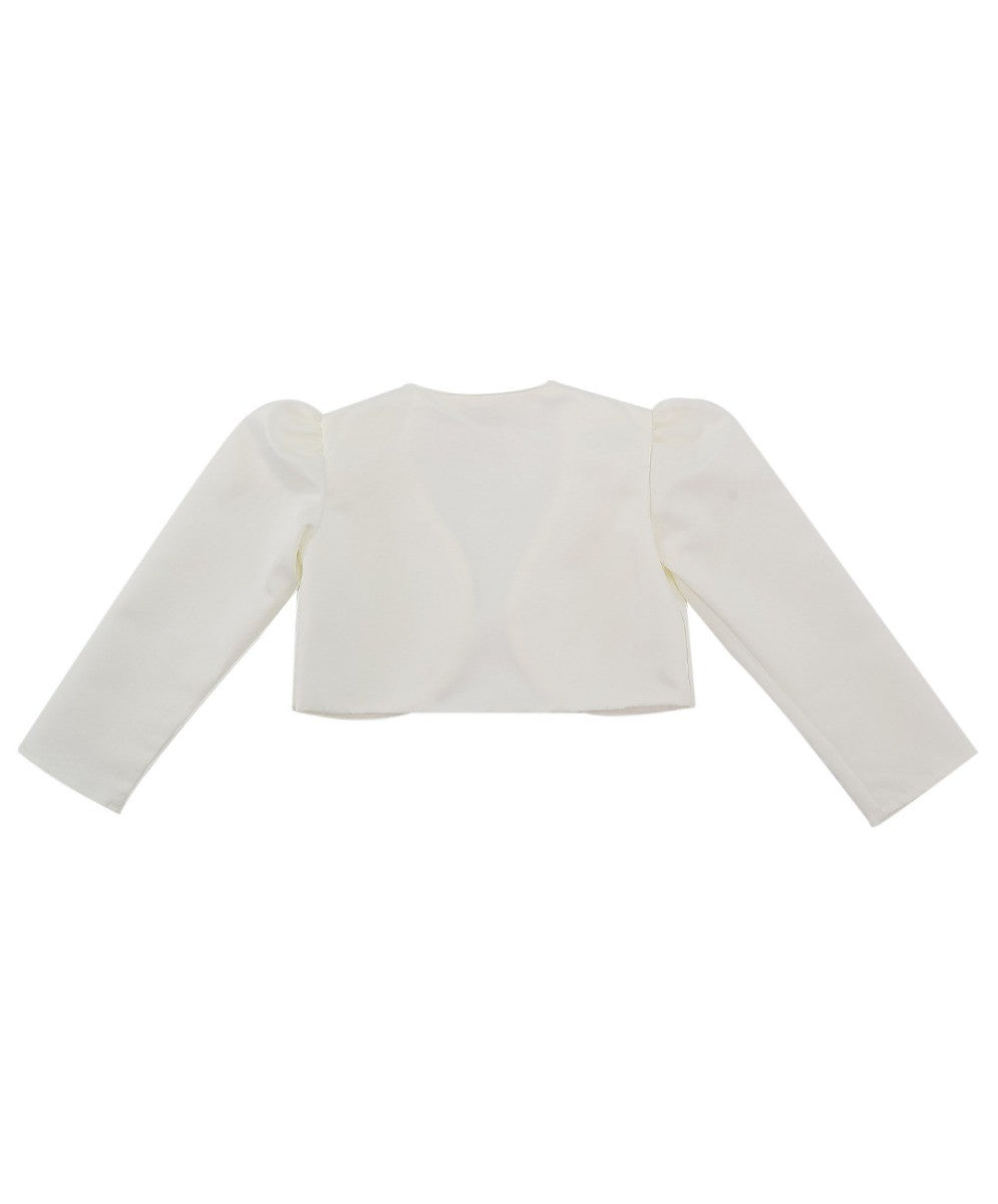 Girls Long Sleeves Bolero - Ivory