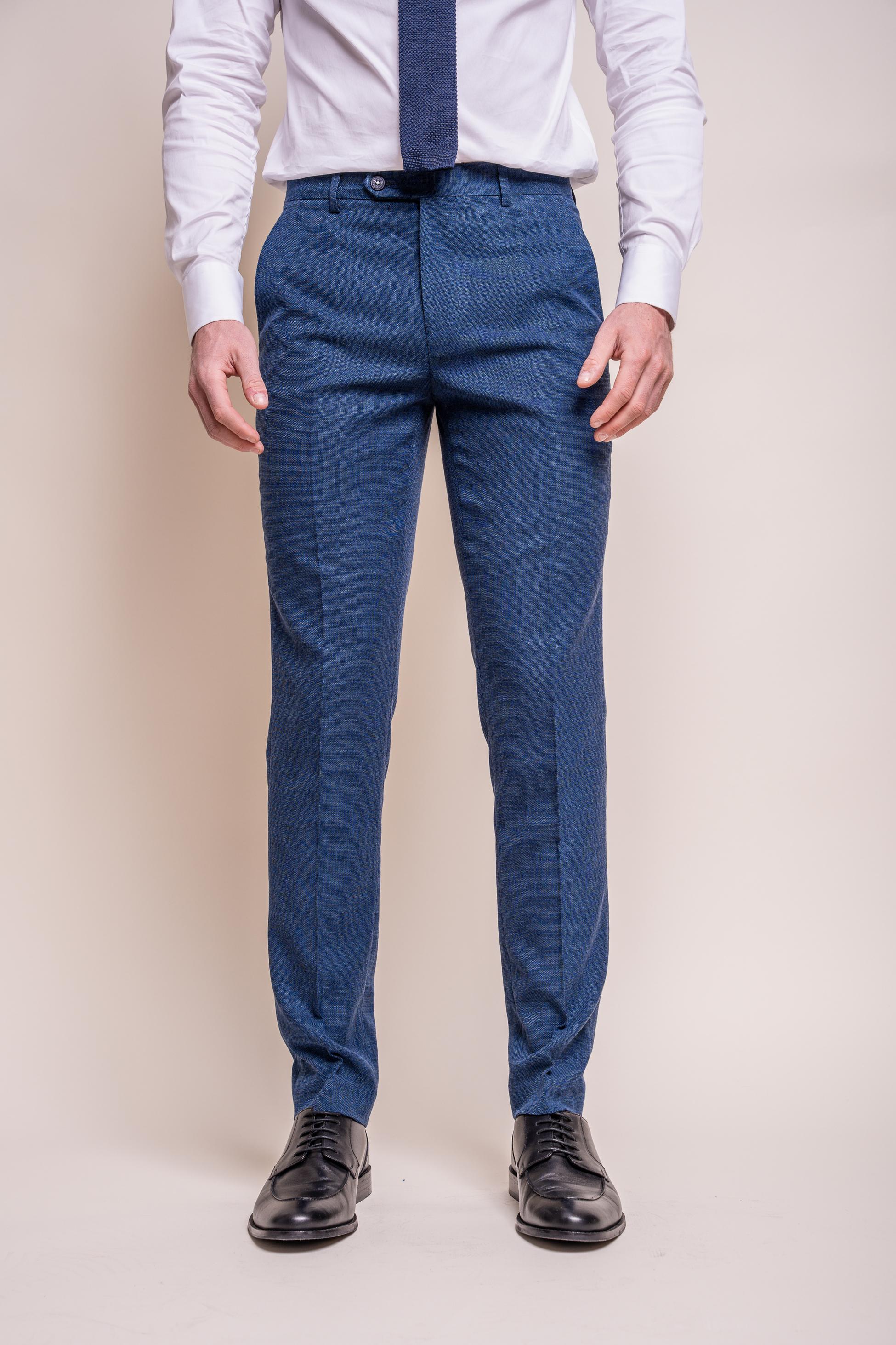 Pantalon formel ajusté pour hommes - MIAMI - Bleu