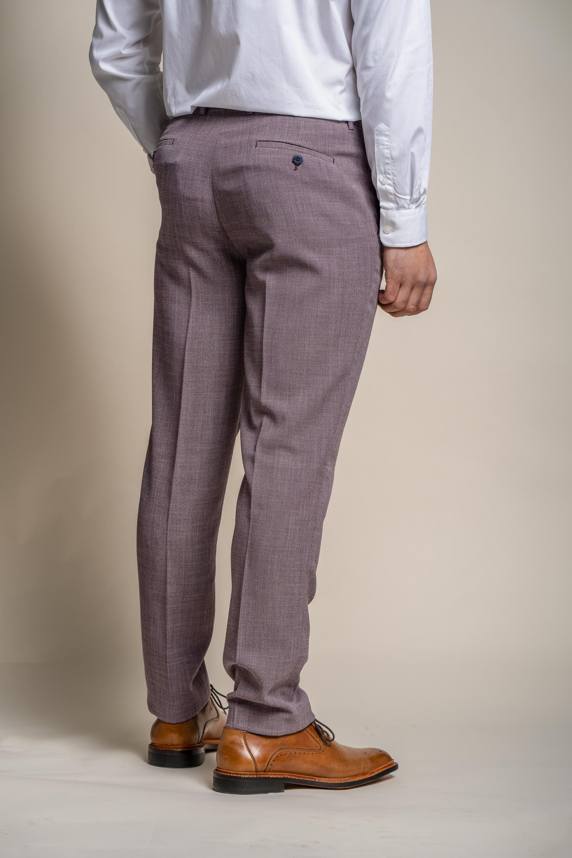 Pantalon formel ajusté pour hommes - MIAMI - Lilas