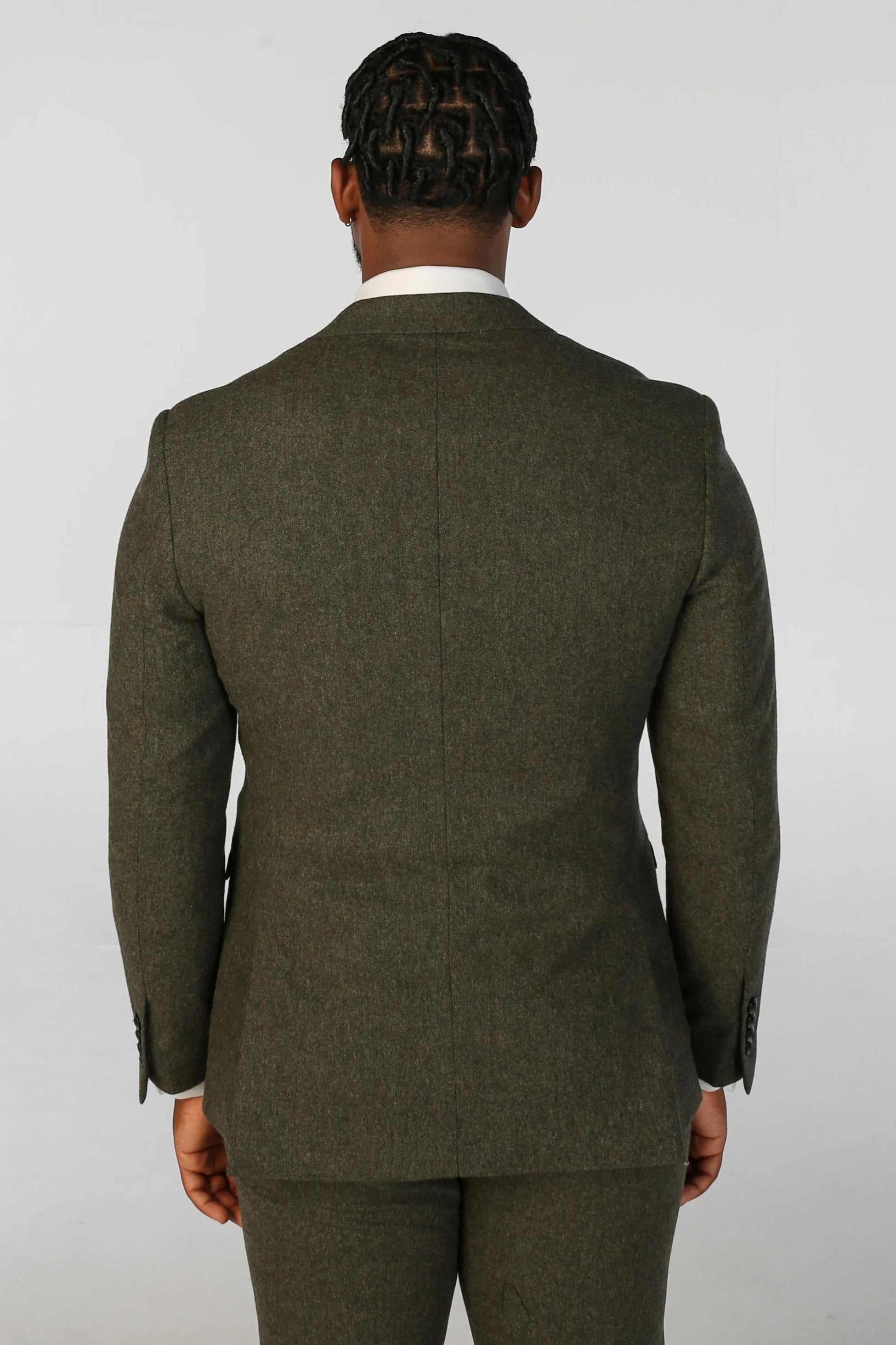 Men’s Wool Blend Suit Jacket - OSCAR - Green