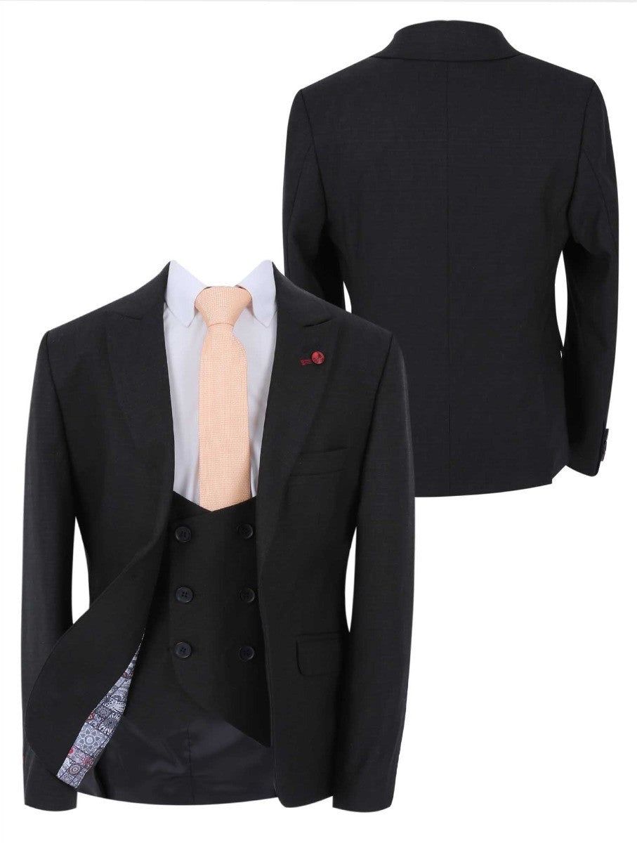 Costume Noir Slim Fit pour Garçons - Alvarez - Noir