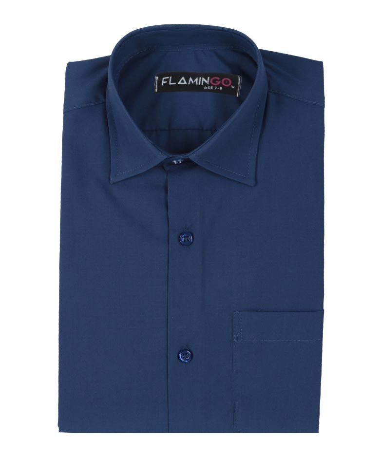 Chemise Formelle en Coton pour Garçons - Bleu Marine