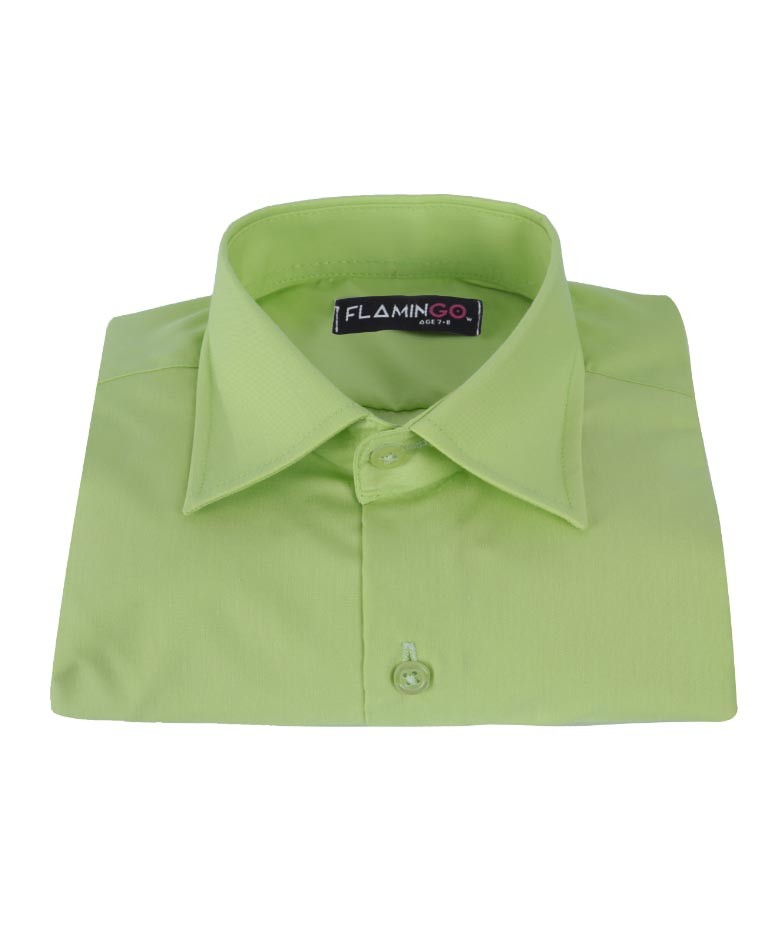 Chemise Formelle en Coton pour Garçons - Vert Pistache