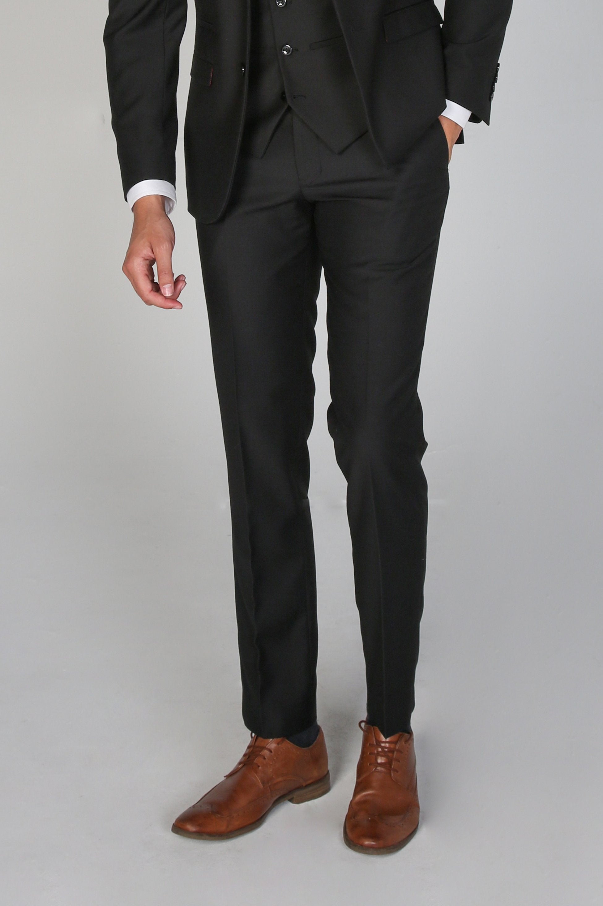 Pantalon Noir Tailleur pour Homme - PARKER - Noir