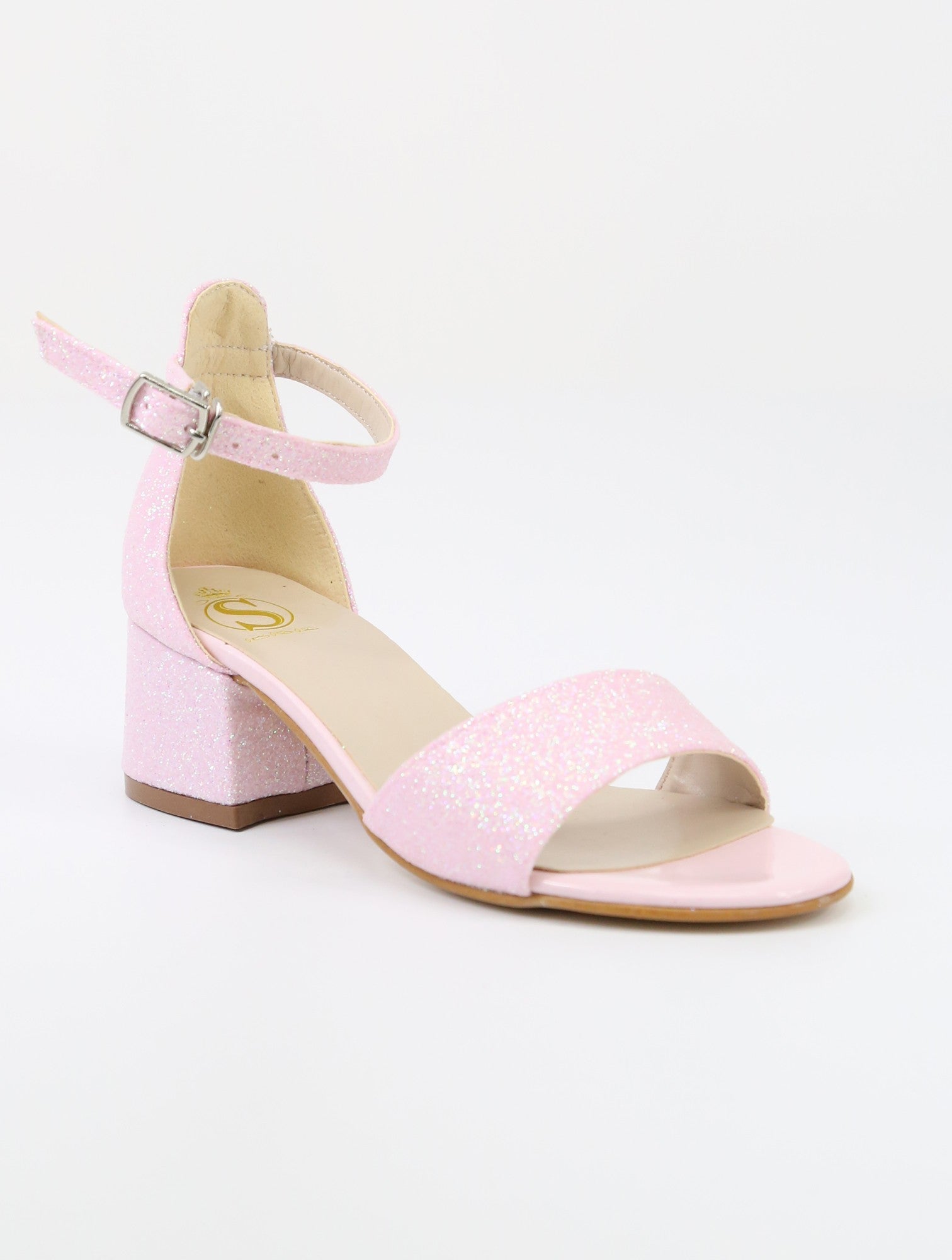 Mädchen Knöchelriemen Blockabsatz Sandalen - SPARKLE - Rosa