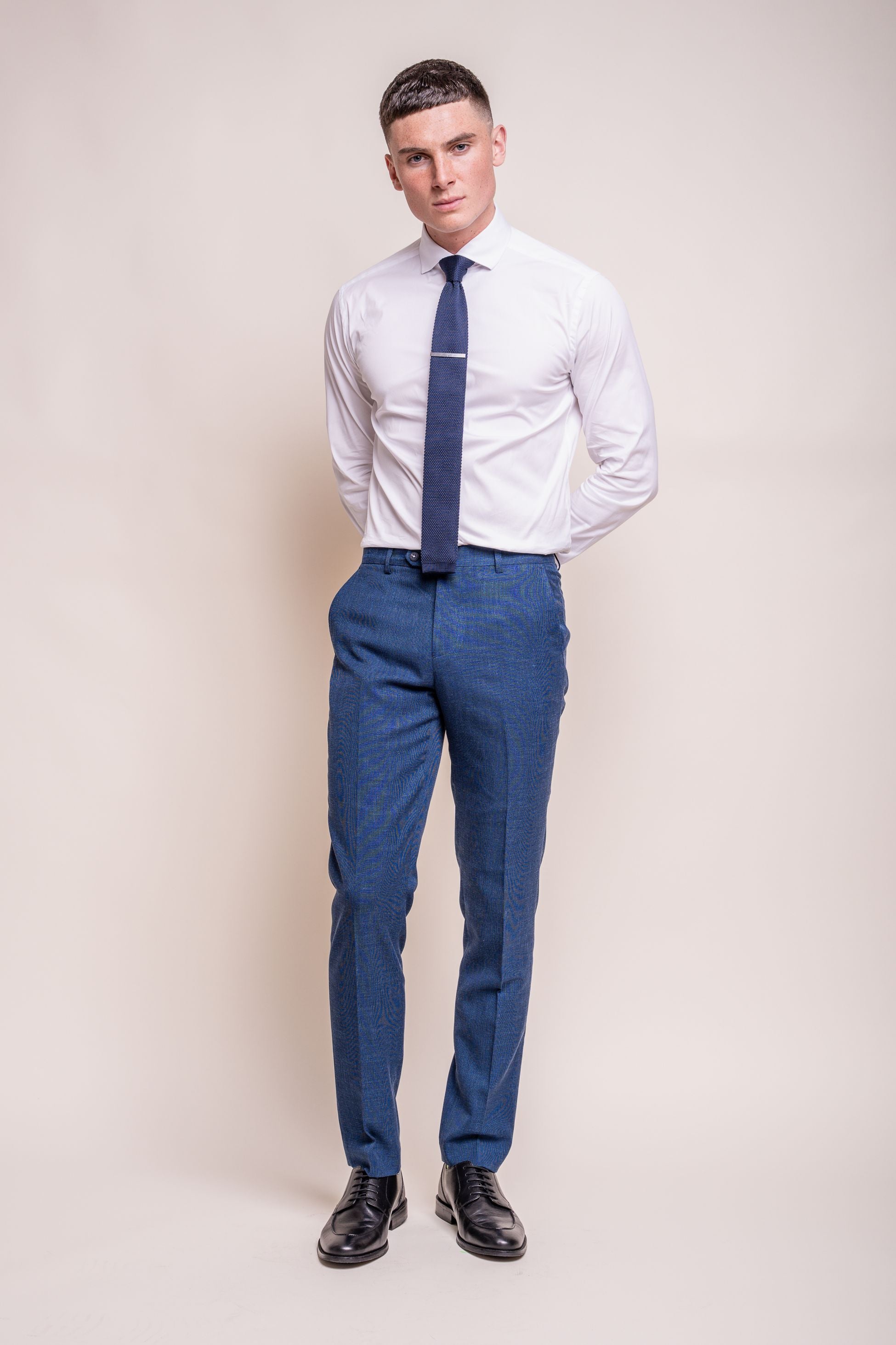 Pantalon formel ajusté pour hommes - MIAMI - Bleu