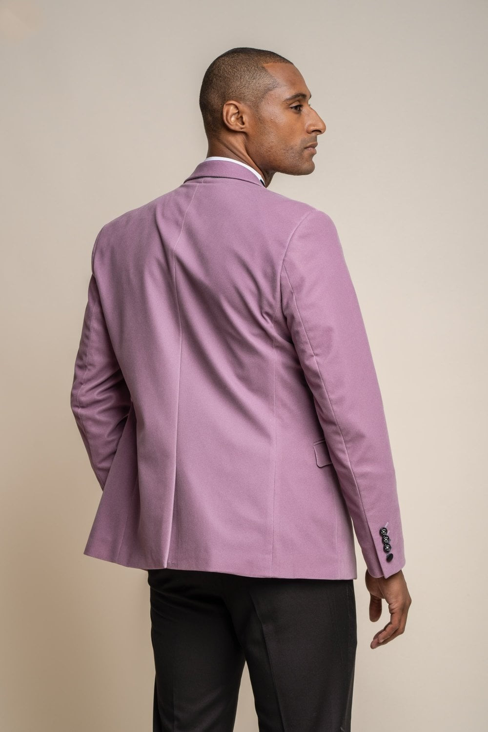 Blazer de Smoking en Velours Slim Fit pour Homme - ROSA - Lavande