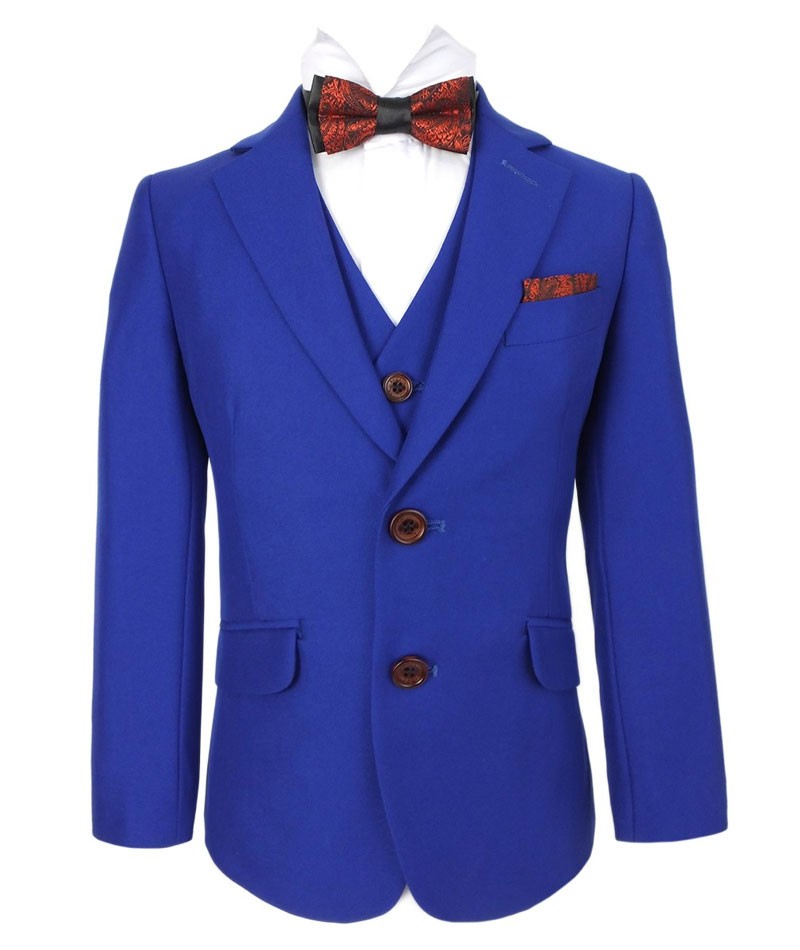 Costume Bleu Royal Slim Fit pour Garçons - Bleu Royal