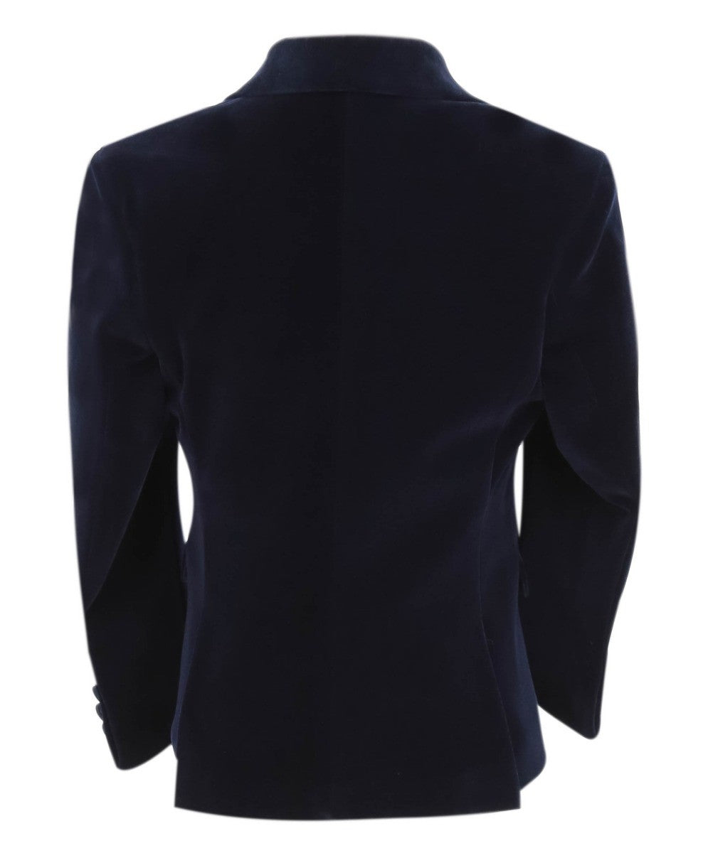 Blazer Formel Slim Fit en Velours pour Garçons - Hackney - Bleu Marine