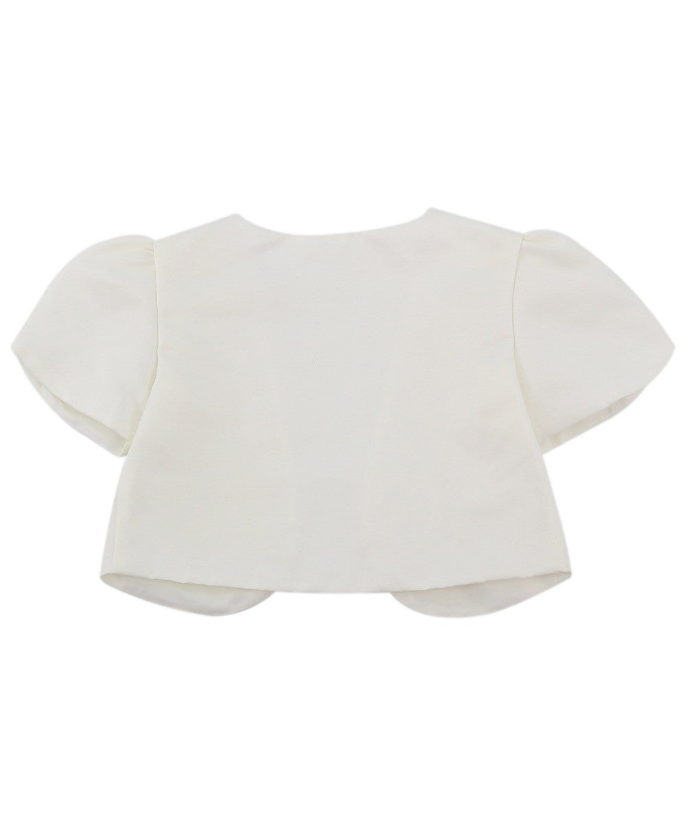 Girls Short Sleeve Bolero - Ivory