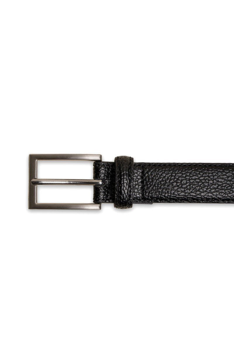 Ceinture de costume en cuir verni - Noir