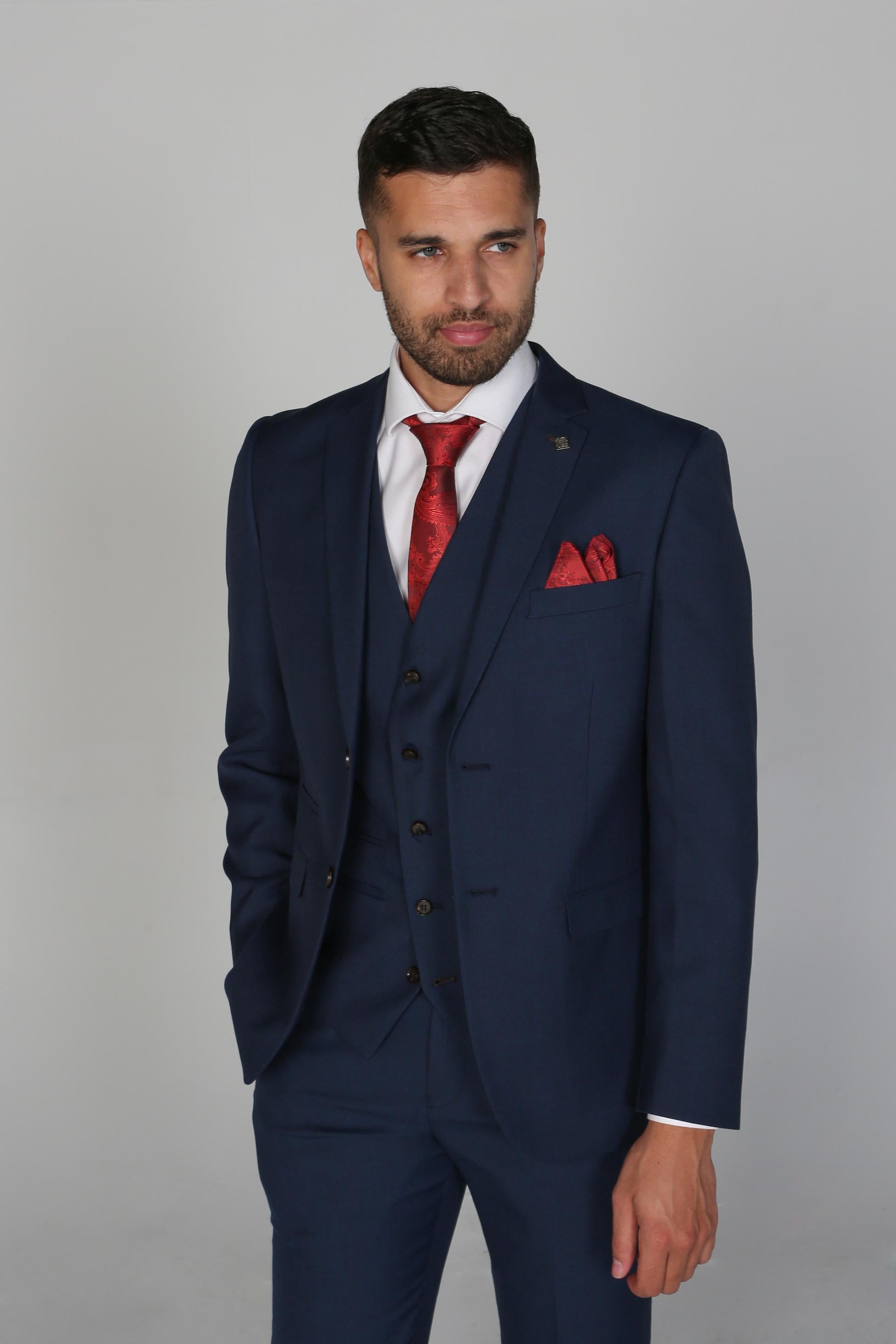 Costume Formel Tailleur pour Homme - CALVIN Navy - Bleu Marine