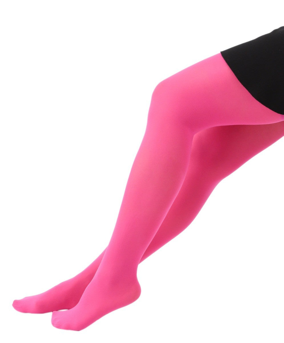 Girls Soft Footed Tights - MYCRO50 - Fuchsia - Pink