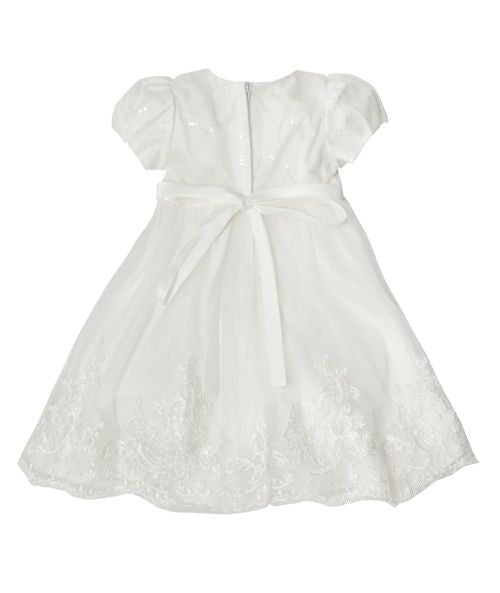 Robe en tulle à manches ballons pour bébés filles - RIYA - Ivoire