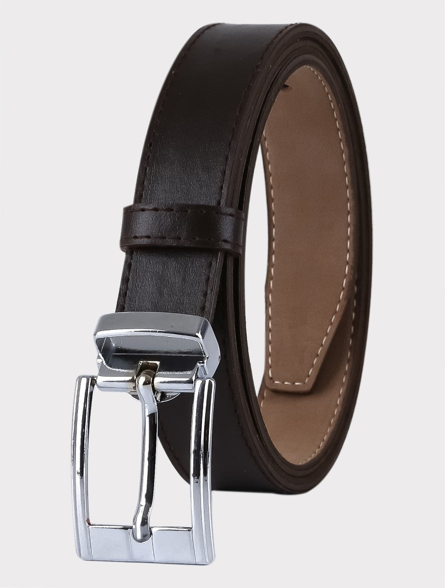 Ceinture en Cuir Réglable pour Garçons - Marron Foncé