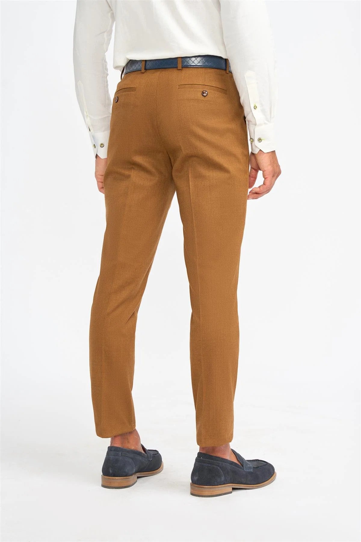 Pantalons formels en laine ajustés pour hommes - James - Sierra