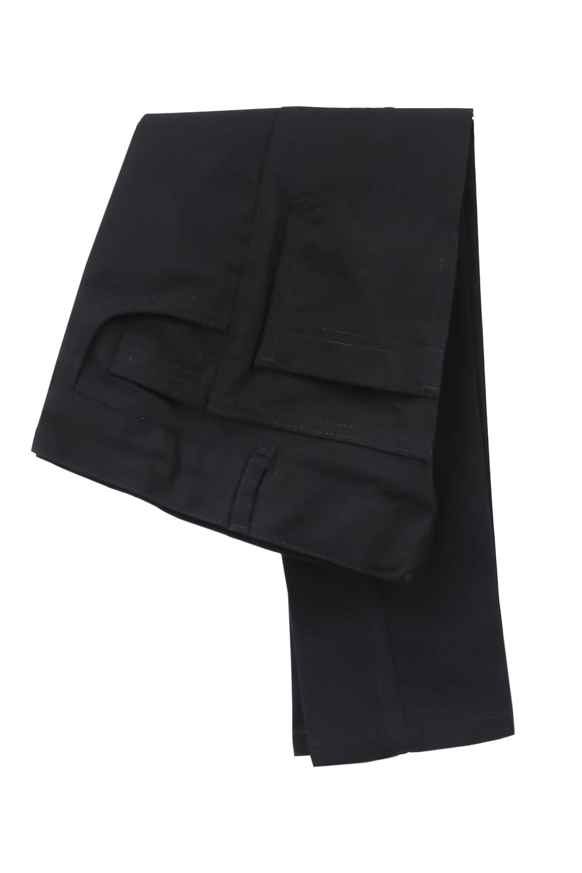 Boys Linen Flat-Front Black Trousers - Black