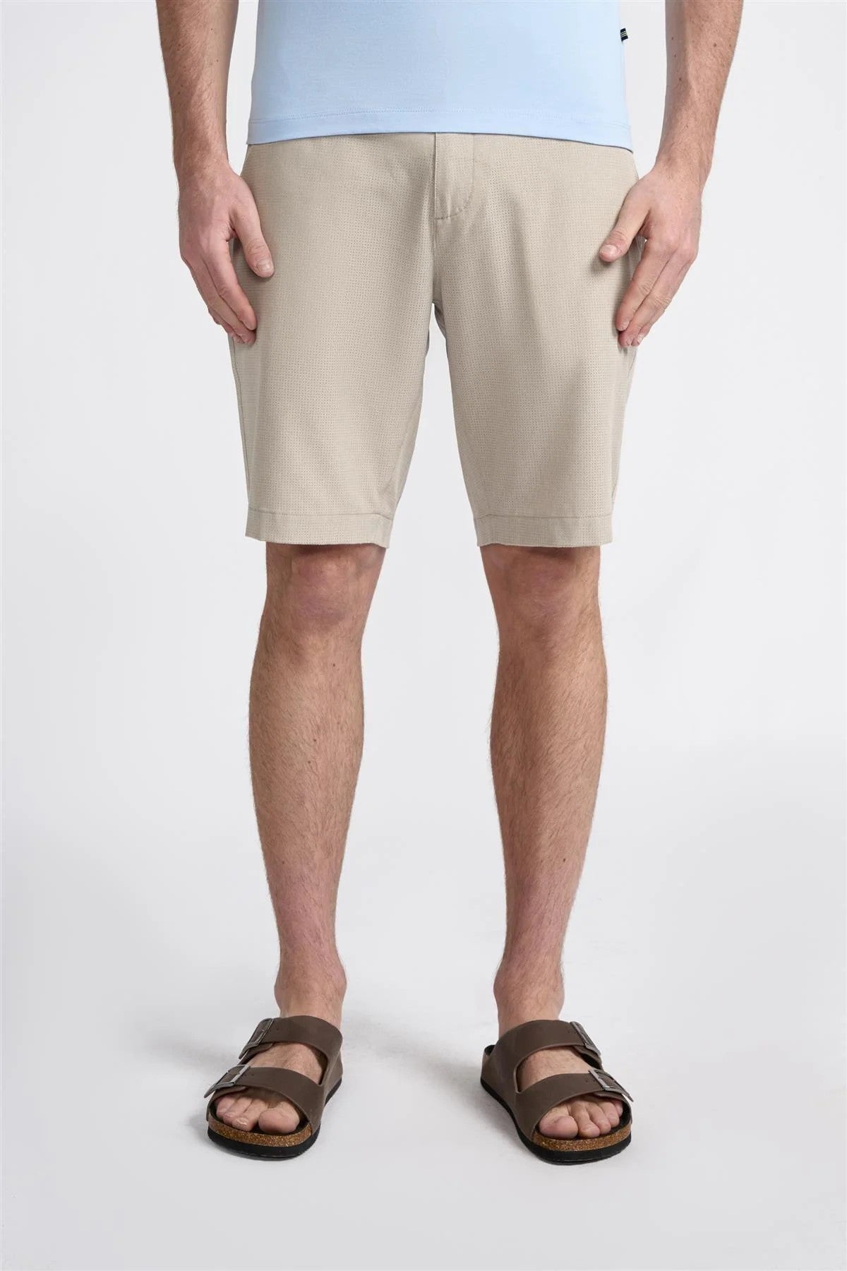 Herren Sommer Essentials Strukturierte Shorts – DENVER - Schiefer