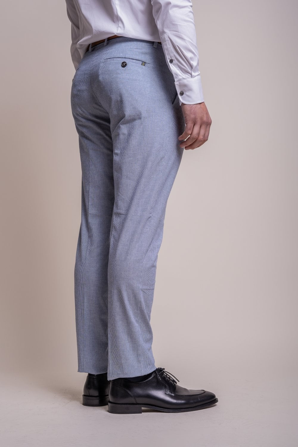 Pantalons texturés ajustés pour hommes - FREDRIK Blue - Bleu